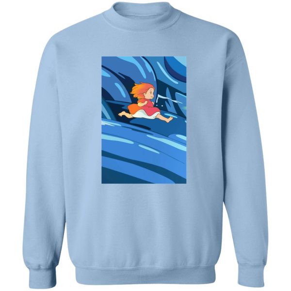 Ponya - Ponyo Upon the Sea Sweatshirt-Apparel, Ponya, ponyo, Sweatshirt