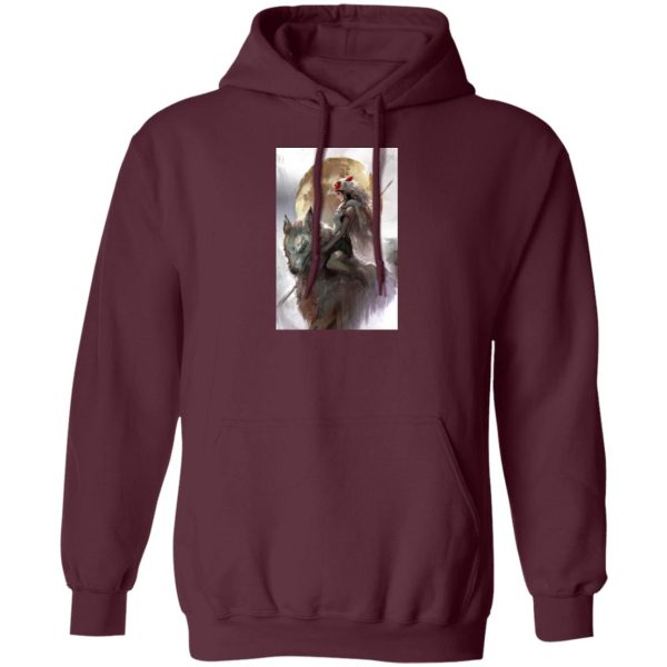 Princess Mononoke San - Princess Mononoke Watercolor Hoodie-Apparel, Hoodie, princess mononoke, Princess Mononoke San