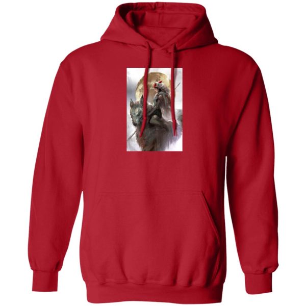 Princess Mononoke San - Princess Mononoke Watercolor Hoodie-Apparel, Hoodie, princess mononoke, Princess Mononoke San