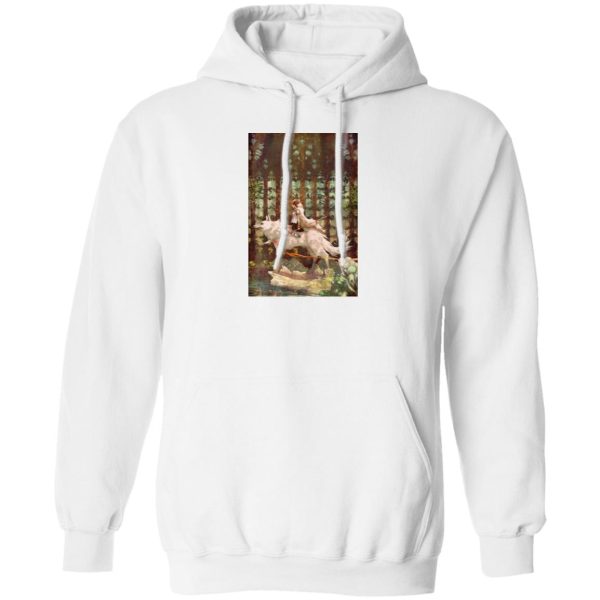 Princess Mononoke Wallpaper - Princess Mononoke Wolf Riding Fanart Hoodie-Apparel, Hoodie, princess mononoke, Princess Mononoke Wallpaper