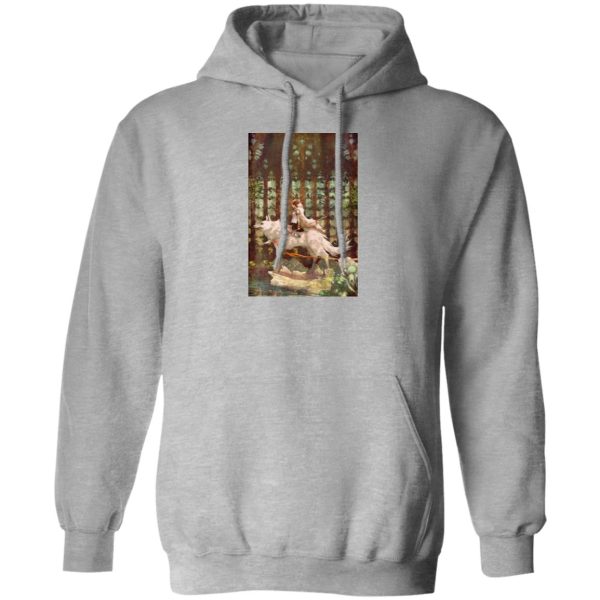 Princess Mononoke Wallpaper - Princess Mononoke Wolf Riding Fanart Hoodie-Apparel, Hoodie, princess mononoke, Princess Mononoke Wallpaper