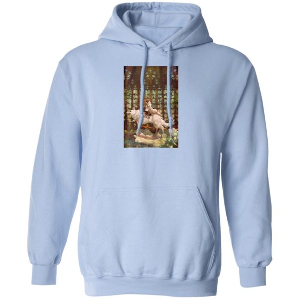 Princess Mononoke Wallpaper - Princess Mononoke Wolf Riding Fanart Hoodie-Apparel, Hoodie, princess mononoke, Princess Mononoke Wallpaper