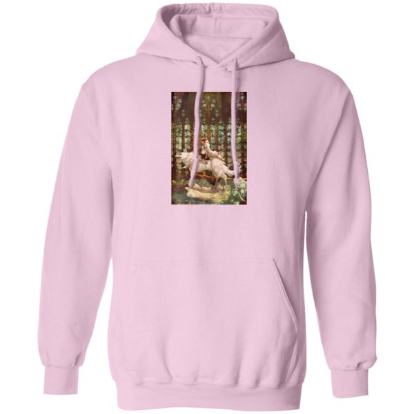 Princess Mononoke Wallpaper - Princess Mononoke Wolf Riding Fanart Hoodie-Apparel, Hoodie, princess mononoke, Princess Mononoke Wallpaper