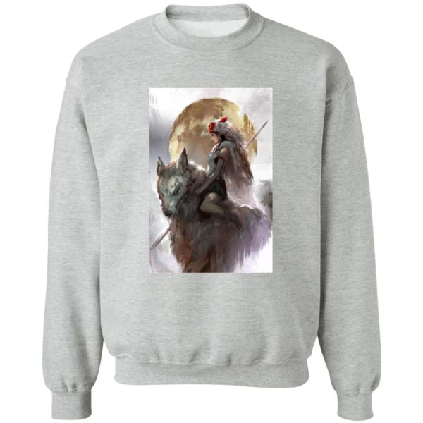 Princess Mononoke Theaters - Princess Mononoke Watercolor Sweatshirt-Apparel, princess mononoke, Princess Mononoke Theaters, Sweatshirt