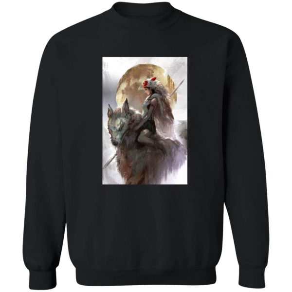 Princess Mononoke Theaters - Princess Mononoke Watercolor Sweatshirt-Apparel, princess mononoke, Princess Mononoke Theaters, Sweatshirt