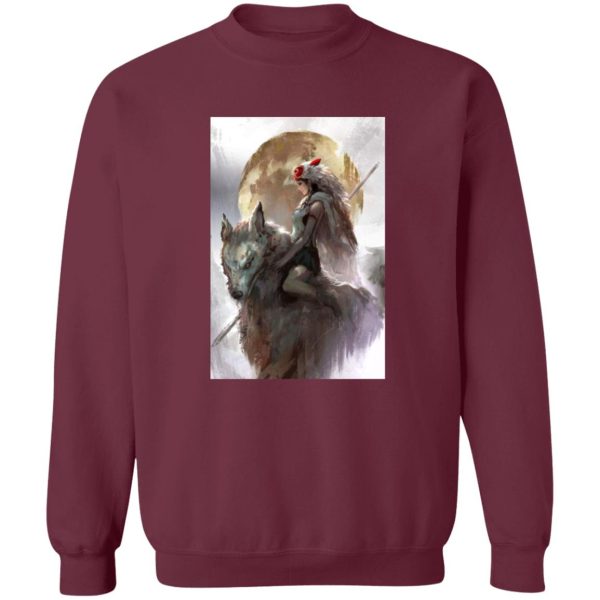 Princess Mononoke Theaters - Princess Mononoke Watercolor Sweatshirt-Apparel, princess mononoke, Princess Mononoke Theaters, Sweatshirt