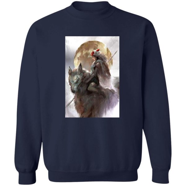 Princess Mononoke Theaters - Princess Mononoke Watercolor Sweatshirt-Apparel, princess mononoke, Princess Mononoke Theaters, Sweatshirt