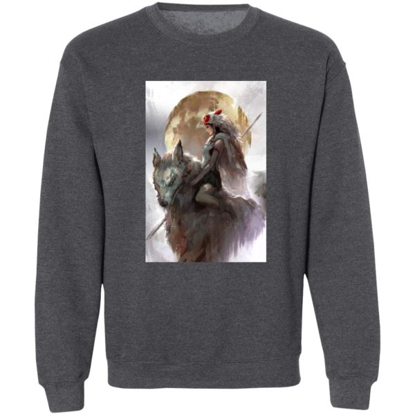 Princess Mononoke Theaters - Princess Mononoke Watercolor Sweatshirt-Apparel, princess mononoke, Princess Mononoke Theaters, Sweatshirt