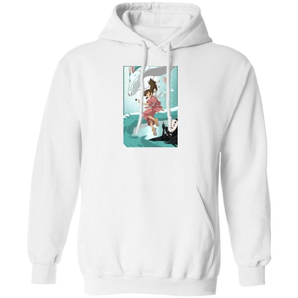 Spirited Away - Sen and Haku under Water Hoodie-Apparel, Hoodie, Spirited Away