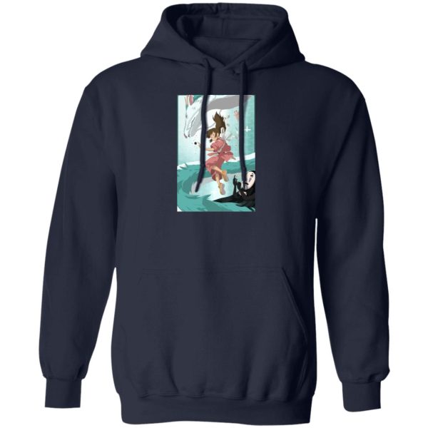 Spirited Away - Sen and Haku under Water Hoodie-Apparel, Hoodie, Spirited Away