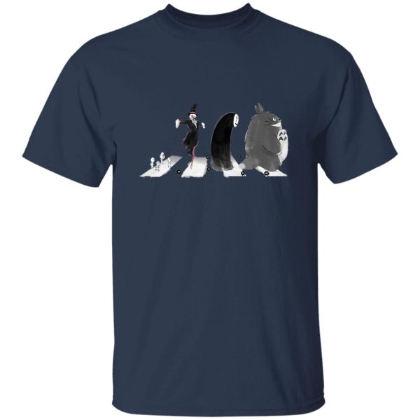 My Neighbour Totoro - The Ghibli Beatles Crosswalk T Shirt-Apparel, Howl's Moving Castle, kaonashi, My Neighbor Totoro, My Neighbour Totoro, no face, Spirited Away, Tshirt