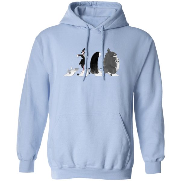 Japanese Totoro Plush - The Ghibli Beatles Crosswalk Hoodie-Apparel, Hoodie, Howl's Moving Castle, Japanese Totoro Plush, kaonashi, My Neighbor Totoro, no face, Spirited Away