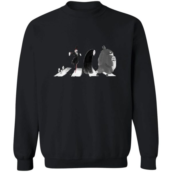 Sushi Totoro - The Ghibli Beatles Crosswalk Sweatshirt-Apparel, Howl's Moving Castle, kaonashi, My Neighbor Totoro, no face, Spirited Away, Sushi Totoro, Sweatshirt