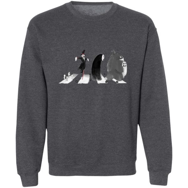 Sushi Totoro - The Ghibli Beatles Crosswalk Sweatshirt-Apparel, Howl's Moving Castle, kaonashi, My Neighbor Totoro, no face, Spirited Away, Sushi Totoro, Sweatshirt