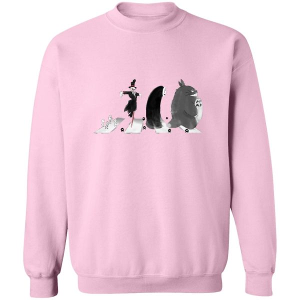 Sushi Totoro - The Ghibli Beatles Crosswalk Sweatshirt-Apparel, Howl's Moving Castle, kaonashi, My Neighbor Totoro, no face, Spirited Away, Sushi Totoro, Sweatshirt