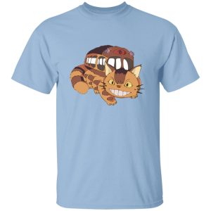 Totoro Wallpaper - My Neighbor Totoro Smiling Cat Bus T Shirt-Apparel, My Neighbor Totoro, Totoro Wallpaper, Tshirt