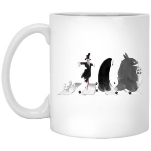 Cat Bus Totoro - The Ghibli Beatles Crosswalk Mug-Cat Bus Totoro, House Decor, Howl's Moving Castle, kaonashi, My Neighbor Totoro, no face, Spirited Away