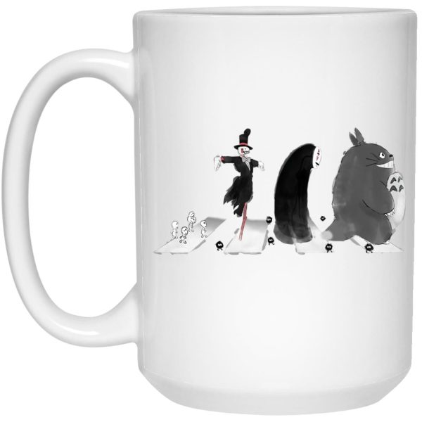 Cat Bus Totoro - The Ghibli Beatles Crosswalk Mug-Cat Bus Totoro, House Decor, Howl's Moving Castle, kaonashi, My Neighbor Totoro, no face, Spirited Away