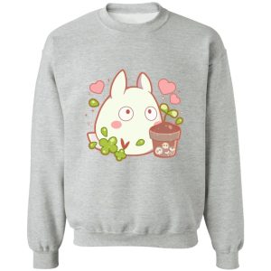 My Neighbor Totoro Poster - Mini White Totoro Sweatshirt-Apparel, My Neighbor Totoro, My Neighbor Totoro Poster, Sweatshirt