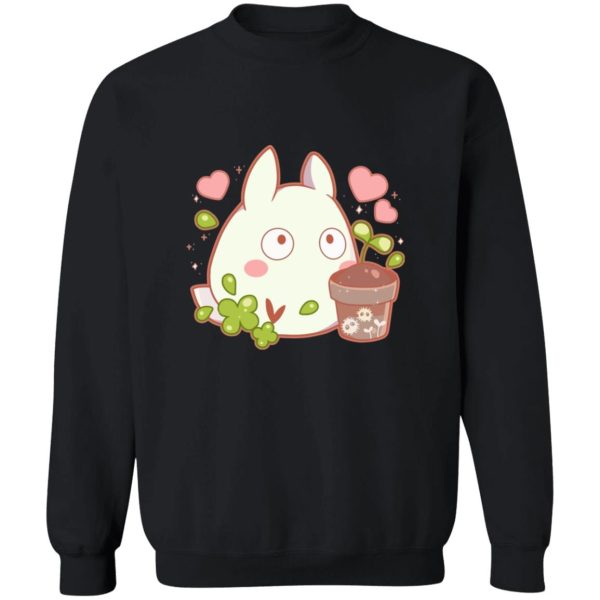 My Neighbor Totoro Poster - Mini White Totoro Sweatshirt-Apparel, My Neighbor Totoro, My Neighbor Totoro Poster, Sweatshirt