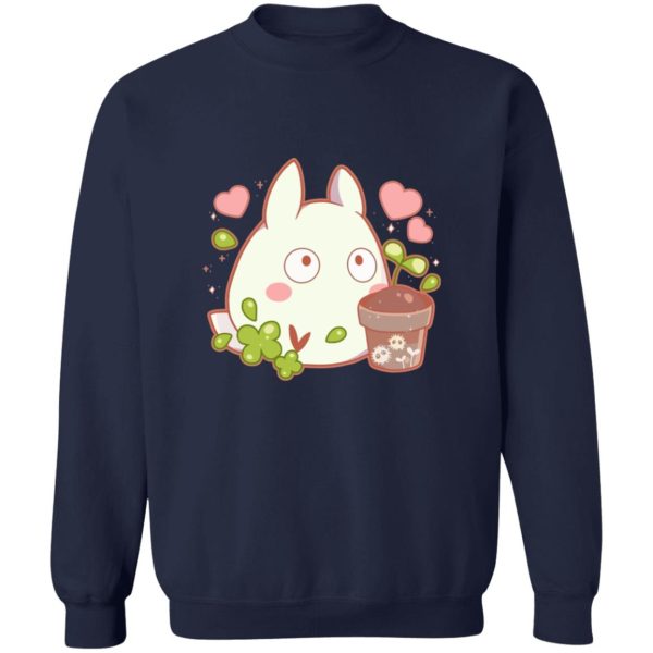 My Neighbor Totoro Poster - Mini White Totoro Sweatshirt-Apparel, My Neighbor Totoro, My Neighbor Totoro Poster, Sweatshirt