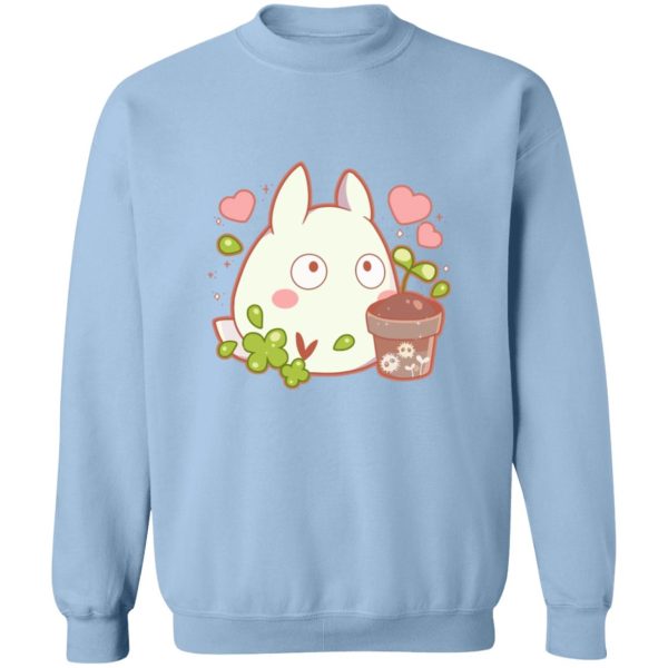 My Neighbor Totoro Poster - Mini White Totoro Sweatshirt-Apparel, My Neighbor Totoro, My Neighbor Totoro Poster, Sweatshirt