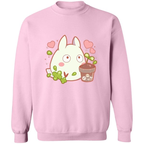 My Neighbor Totoro Poster - Mini White Totoro Sweatshirt-Apparel, My Neighbor Totoro, My Neighbor Totoro Poster, Sweatshirt