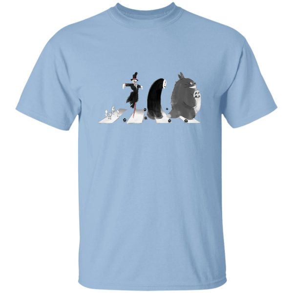 My Neighbour Totoro - The Ghibli Beatles Crosswalk T Shirt-Apparel, Howl's Moving Castle, kaonashi, My Neighbor Totoro, My Neighbour Totoro, no face, Spirited Away, Tshirt