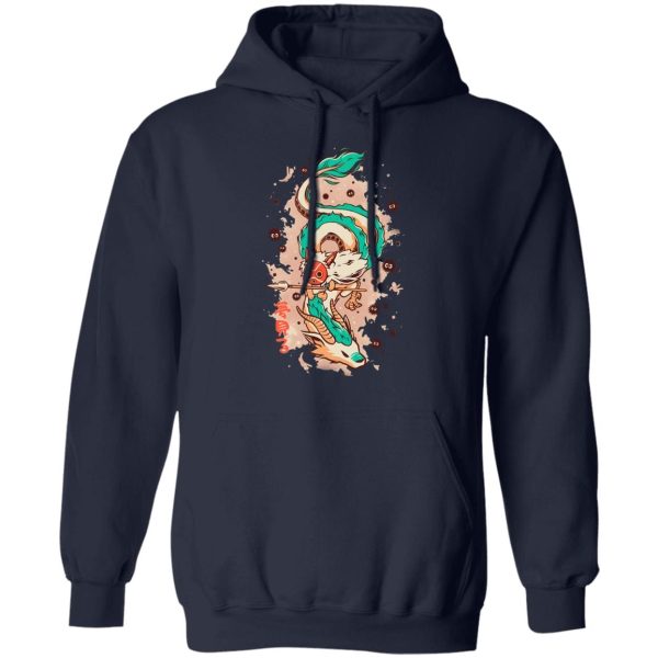 Leper Scene Princess Mononoke - Princess Mononoke on the Dragon Hoodie-Apparel, Hoodie, Leper Scene Princess Mononoke, princess mononoke