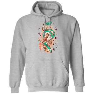 Leper Scene Princess Mononoke - Princess Mononoke on the Dragon Hoodie-Apparel, Hoodie, Leper Scene Princess Mononoke, princess mononoke