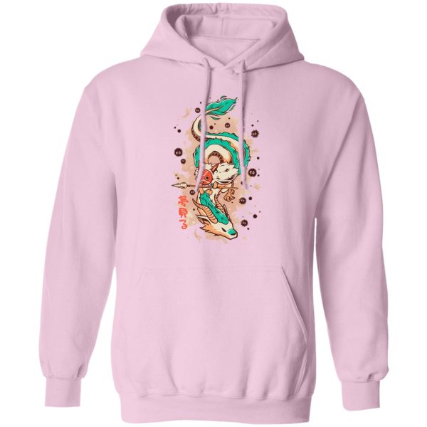 Leper Scene Princess Mononoke - Princess Mononoke on the Dragon Hoodie-Apparel, Hoodie, Leper Scene Princess Mononoke, princess mononoke