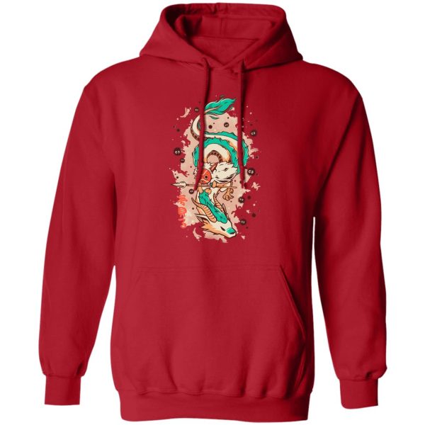 Leper Scene Princess Mononoke - Princess Mononoke on the Dragon Hoodie-Apparel, Hoodie, Leper Scene Princess Mononoke, princess mononoke