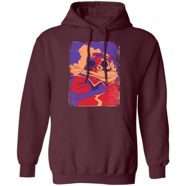 Porco Rosso Retro Hoodie-Apparel, Hoodie, porco rosso