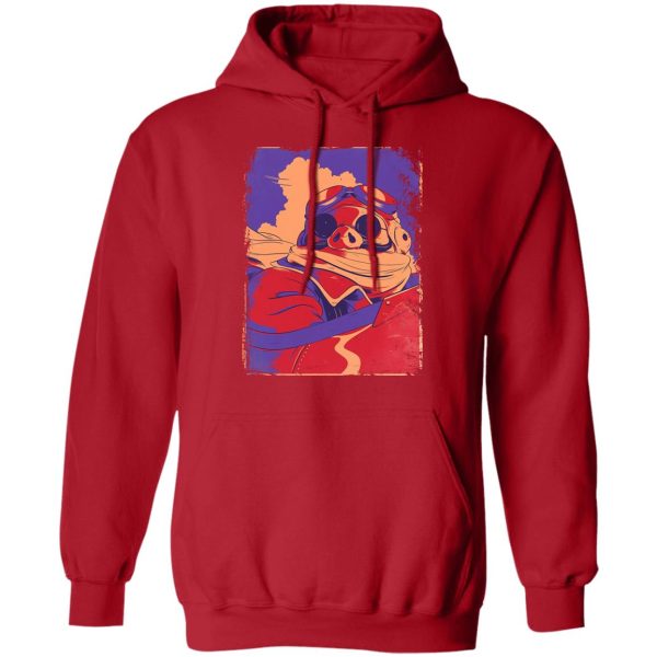 Porco Rosso Retro Hoodie-Apparel, Hoodie, porco rosso