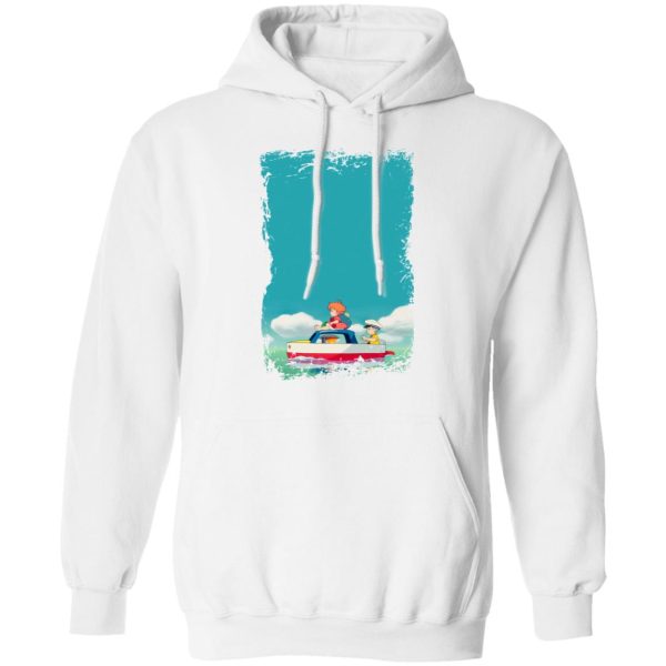 Ponyo Cast - Ponyo and Sosuke on Boat Hoodie-Apparel, Hoodie, ponyo, Ponyo Cast