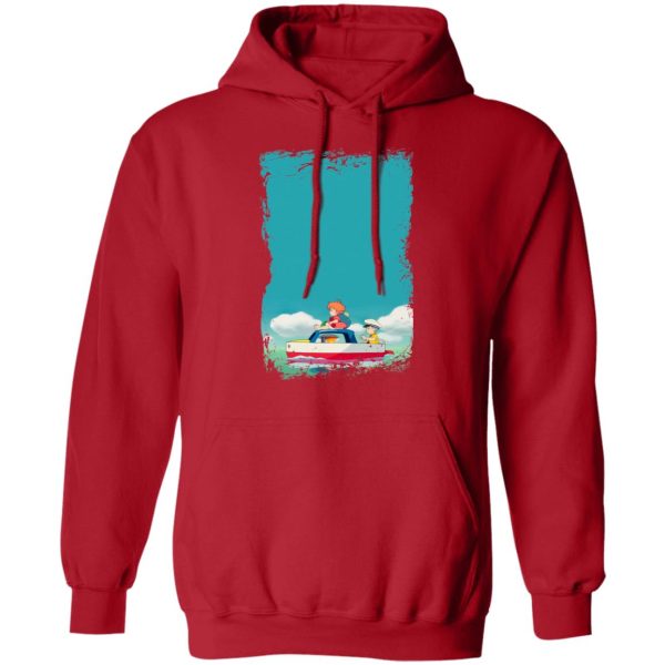 Ponyo Cast - Ponyo and Sosuke on Boat Hoodie-Apparel, Hoodie, ponyo, Ponyo Cast