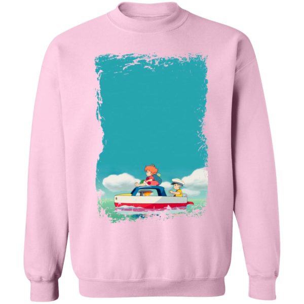 Ponyo English Movie - Ponyo and Sosuke on Boat Sweatshirt-Apparel, ponyo, Ponyo English Movie, Sweatshirt