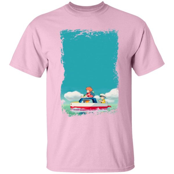 Ponyo Mom - Ponyo and Sosuke on Boat T Shirt-Apparel, ponyo, Ponyo Mom, Tshirt