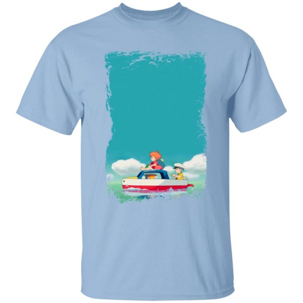 Ponyo Mom - Ponyo and Sosuke on Boat T Shirt-Apparel, ponyo, Ponyo Mom, Tshirt