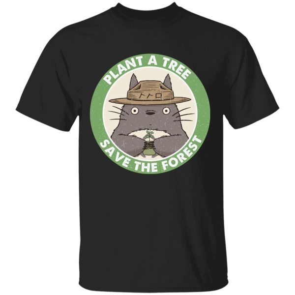 Totoro Cartoon Movie - My Neighbor Totoro – Plant a Tree Save the Forest T Shirt-Apparel, My Neighbor Totoro, Totoro Cartoon Movie, Tshirt