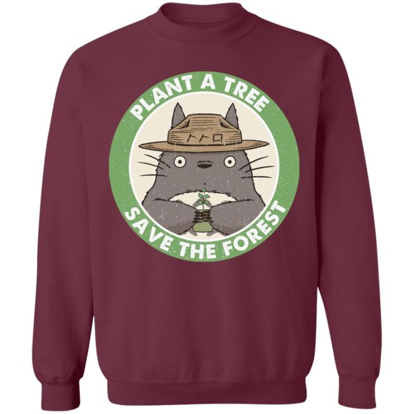 Totoro Japanese Restaurant - My Neighbor Totoro – Plant a Tree Save the Forest Sweatshirt-Apparel, My Neighbor Totoro, Sweatshirt, Totoro Japanese Restaurant