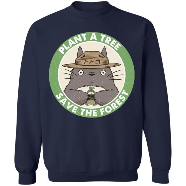 Totoro Japanese Restaurant - My Neighbor Totoro – Plant a Tree Save the Forest Sweatshirt-Apparel, My Neighbor Totoro, Sweatshirt, Totoro Japanese Restaurant