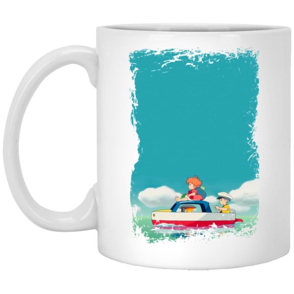 Ponyo English Cast - Ponyo and Sosuke on Boat Mug-House Decor, Mug, ponyo, Ponyo English Cast