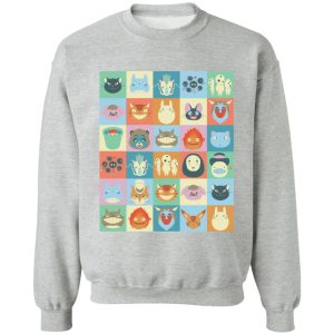 Totoro Movie - Ghibli Colorful Characters Collection Sweatshirt-Apparel, Howl's Moving Castle, Kiki's Delivery Service, My Neighbor Totoro, princess mononoke, Spirited Away, Sweatshirt, Totoro Movie