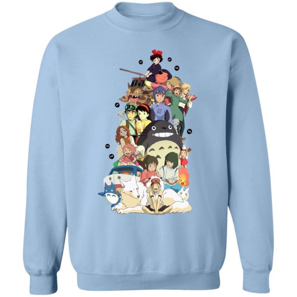 My Neighbor Totoro Cast - Ghibli Movie Characters Compilation Sweatshirt-Apparel, Kiki's Delivery Service, My Neighbor Totoro, My Neighbor Totoro Cast, princess mononoke, Spirited Away, Sweatshirt