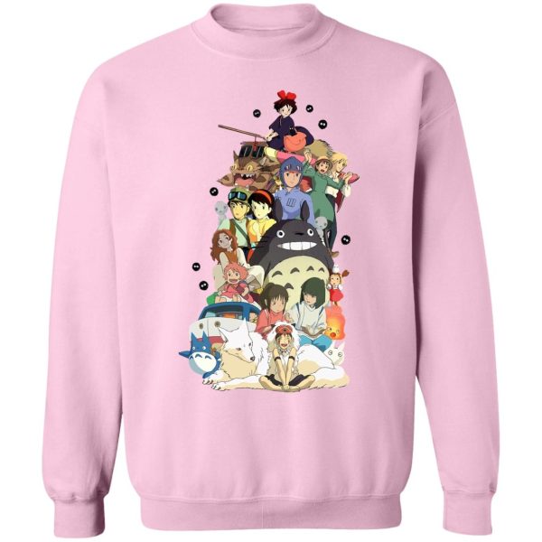 My Neighbor Totoro Cast - Ghibli Movie Characters Compilation Sweatshirt-Apparel, Kiki's Delivery Service, My Neighbor Totoro, My Neighbor Totoro Cast, princess mononoke, Spirited Away, Sweatshirt