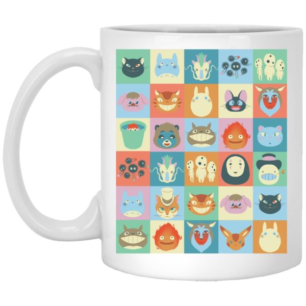 Totoro Wallpaper - Ghibli Colorful Characters Collection Mug-House Decor, Howl's Moving Castle, Kiki's Delivery Service, Mug, My Neighbor Totoro, princess mononoke, Spirited Away, Totoro Wallpaper