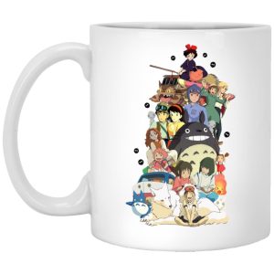 My Neighbour Totoro - Ghibli Movie Characters Compilation Mug-House Decor, Howl's Moving Castle, Kiki's Delivery Service, Mug, My Neighbor Totoro, My Neighbour Totoro, princess mononoke, Spirited Away