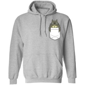 Totoro Drawing - Totoro in Pocket Hoodie-Apparel, Hoodie, My Neighbor Totoro, Totoro Drawing