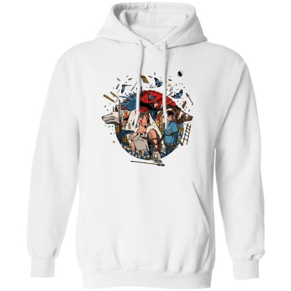 Princess Mononoke Forest Spirit Black - Princess Mononoke Kokyo Hoodie Unisex-Apparel, princess mononoke, Princess Mononoke Forest Spirit Black